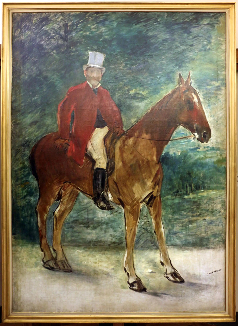 Portræt af hr. Arnaud til hest - Édouard Manet