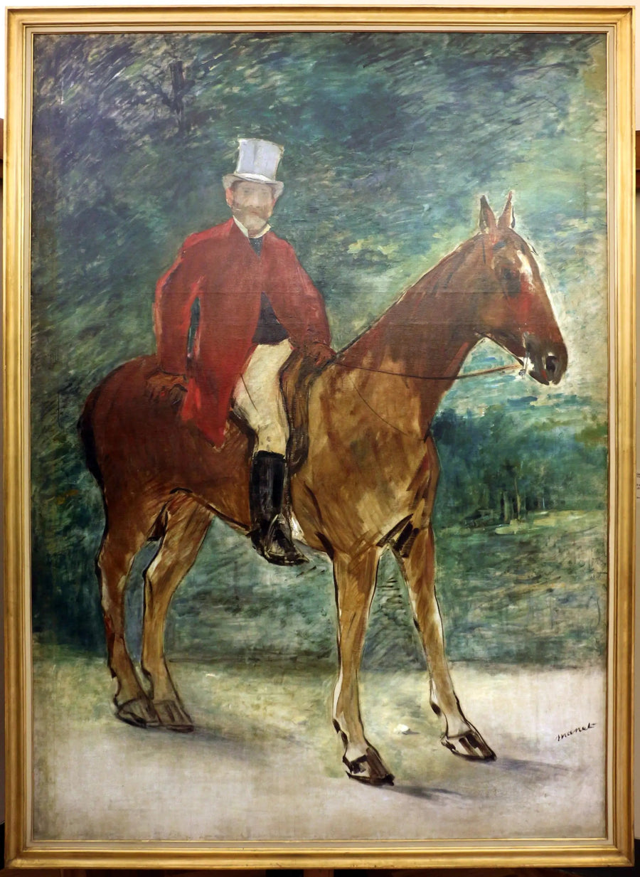 Portræt af hr. Arnaud til hest - Édouard Manet