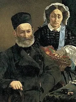 Portræt af hr. og fru Auguste Manet - Édouard Manet