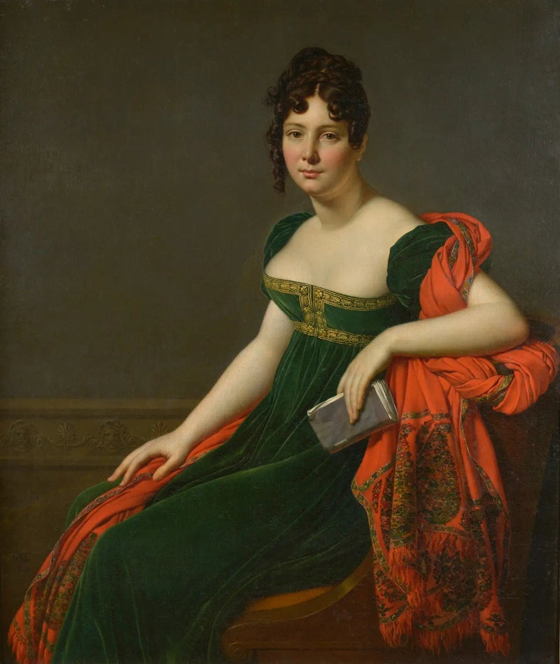 Portræt af Madame Augustine Bertin de Veaux - Anne-Louis Girodet