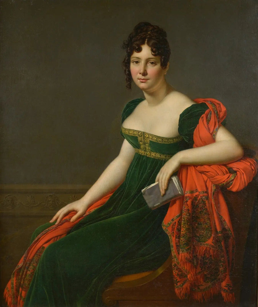 Portræt af Madame Augustine Bertin de Veaux - Anne-Louis Girodet