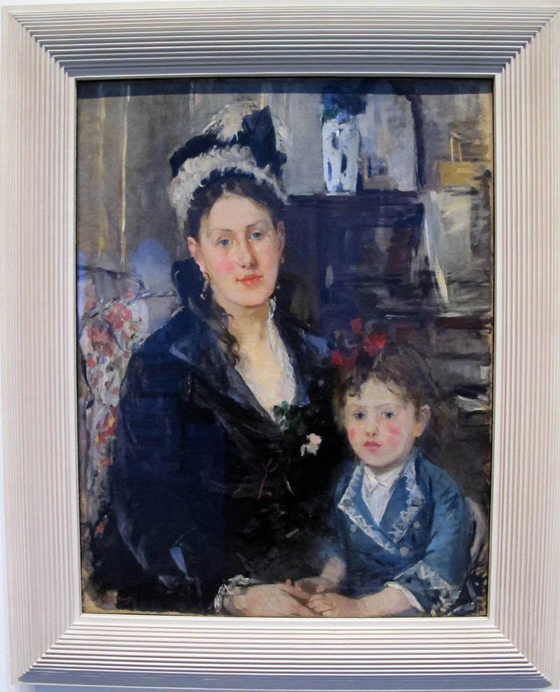 Portræt af fru Boursier og hendes datter - Berthe Morisot