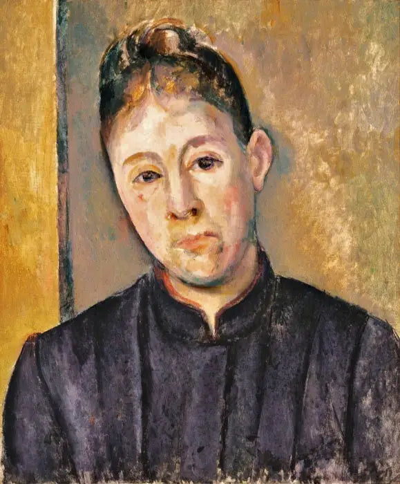 Portræt af Madame Cézanne - Paul Cézanne