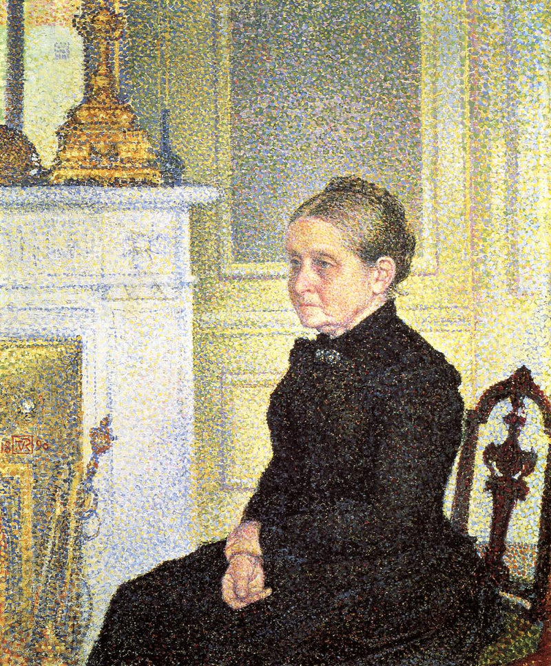 Portræt af Madame Charles Maus - Théodore van Rysselberghe
