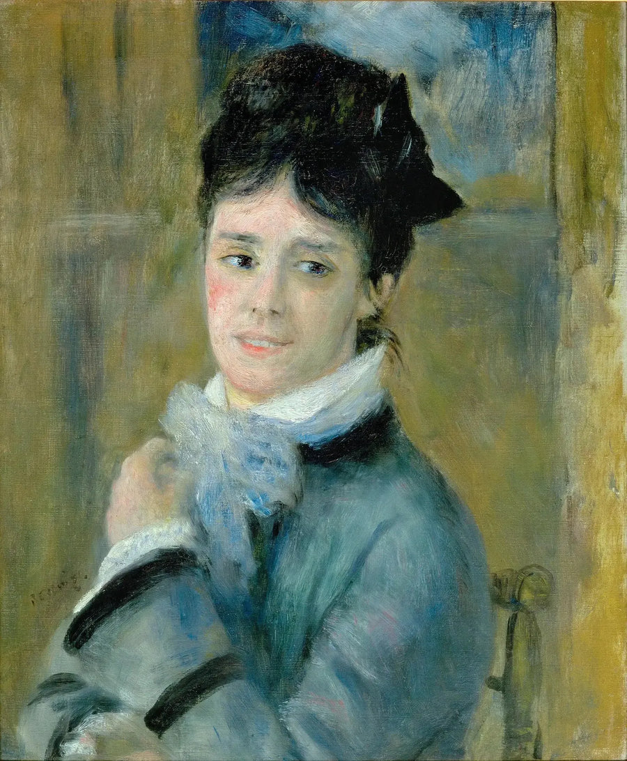 Portræt af fru Claude Monet - Pierre-Auguste Renoir