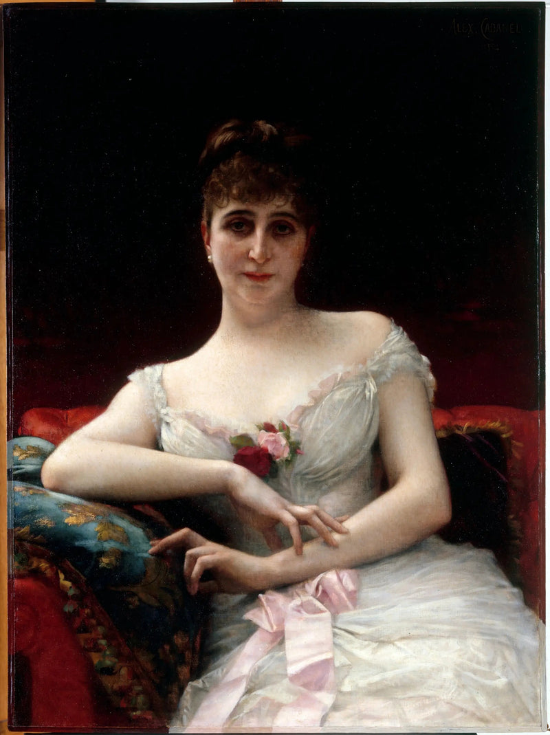 Madame Edouard Hervé portræt - Alexandre Cabanel