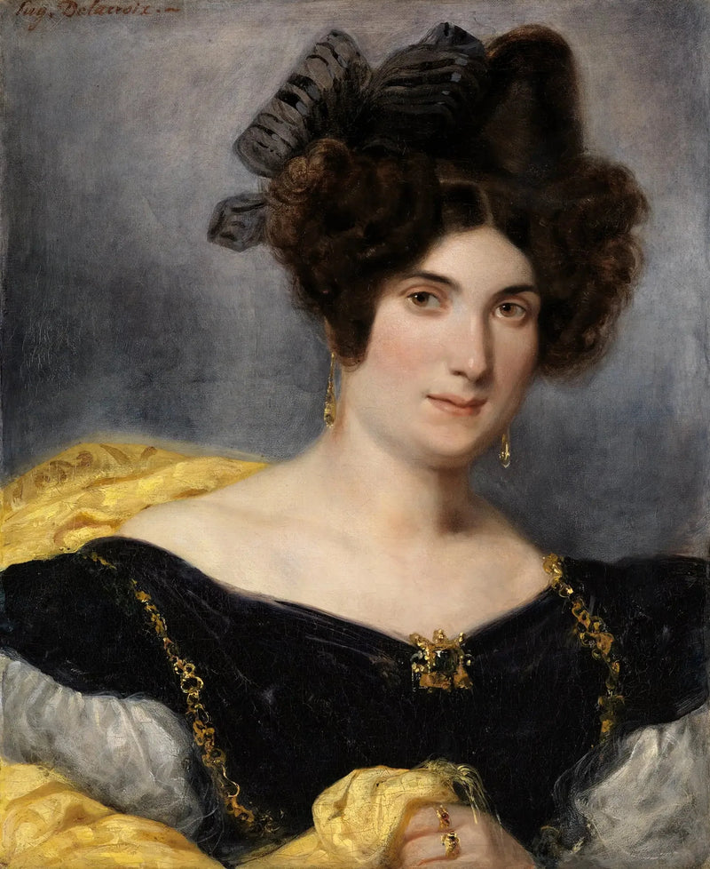 Portræt af fru François Simon - Eugène Delacroix