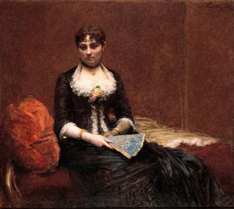 Madame Léon Maître portræt (Portrait de Madame Léon Maître) - Henri Fantin-Latour