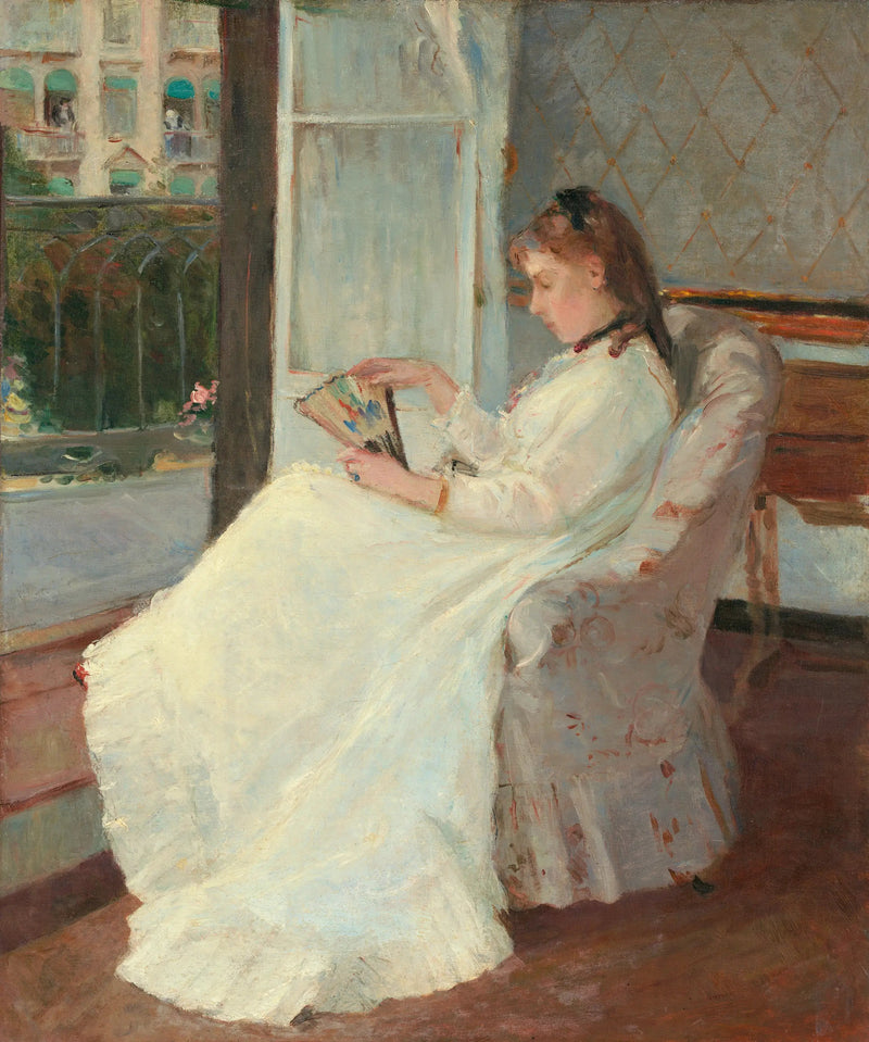 Portræt af fru Pontillon også kendt som Ung kvinde ved sit vindue - Berthe Morisot