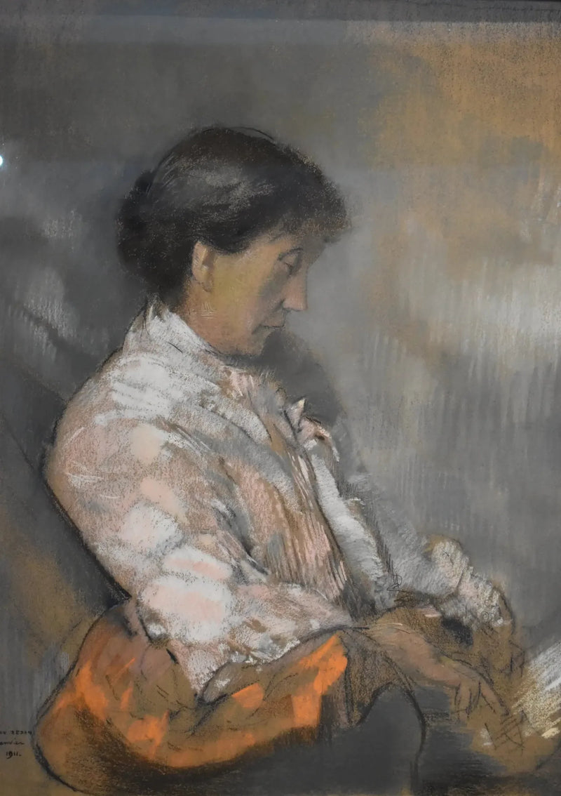 Portræt af Madame Redon - Odilon Redon