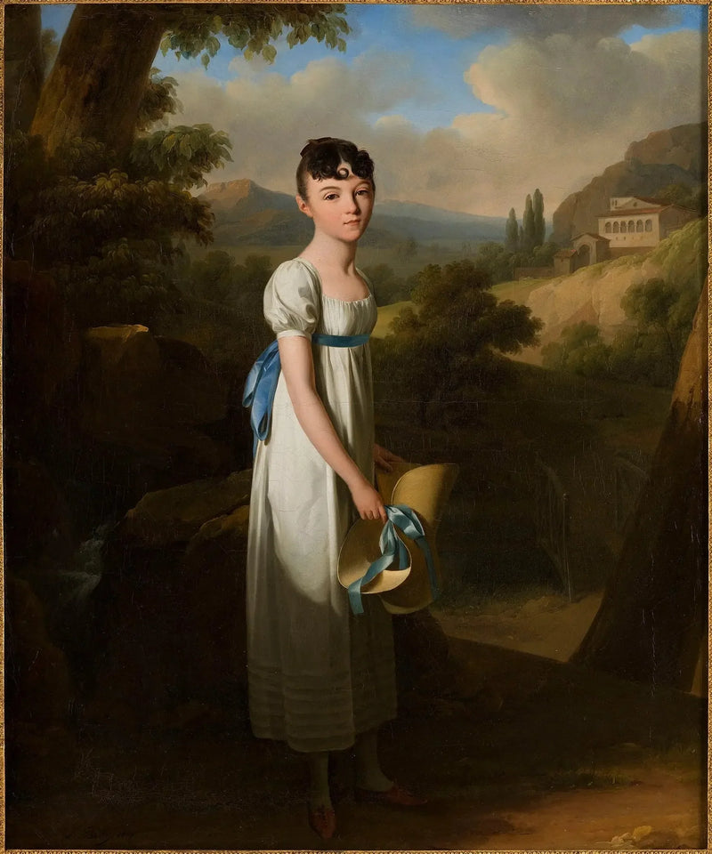 Portræt af Frøken Athénaïs d'Albenas - Louis-Léopold Boilly