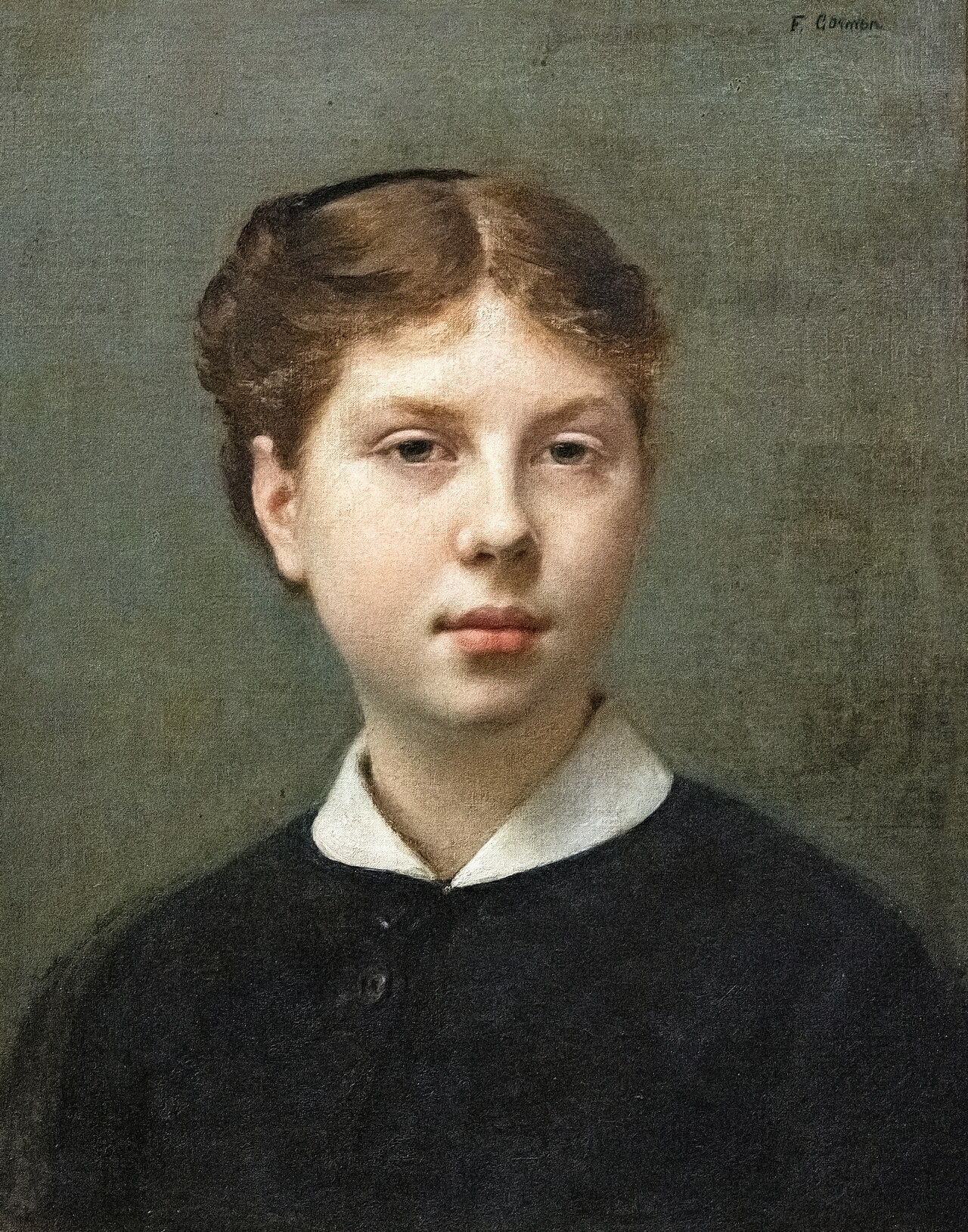 Portrait de Mademoiselle Rochefort de Woogt - Fernand Cormon image 1 reproduction de peinture à l’huile