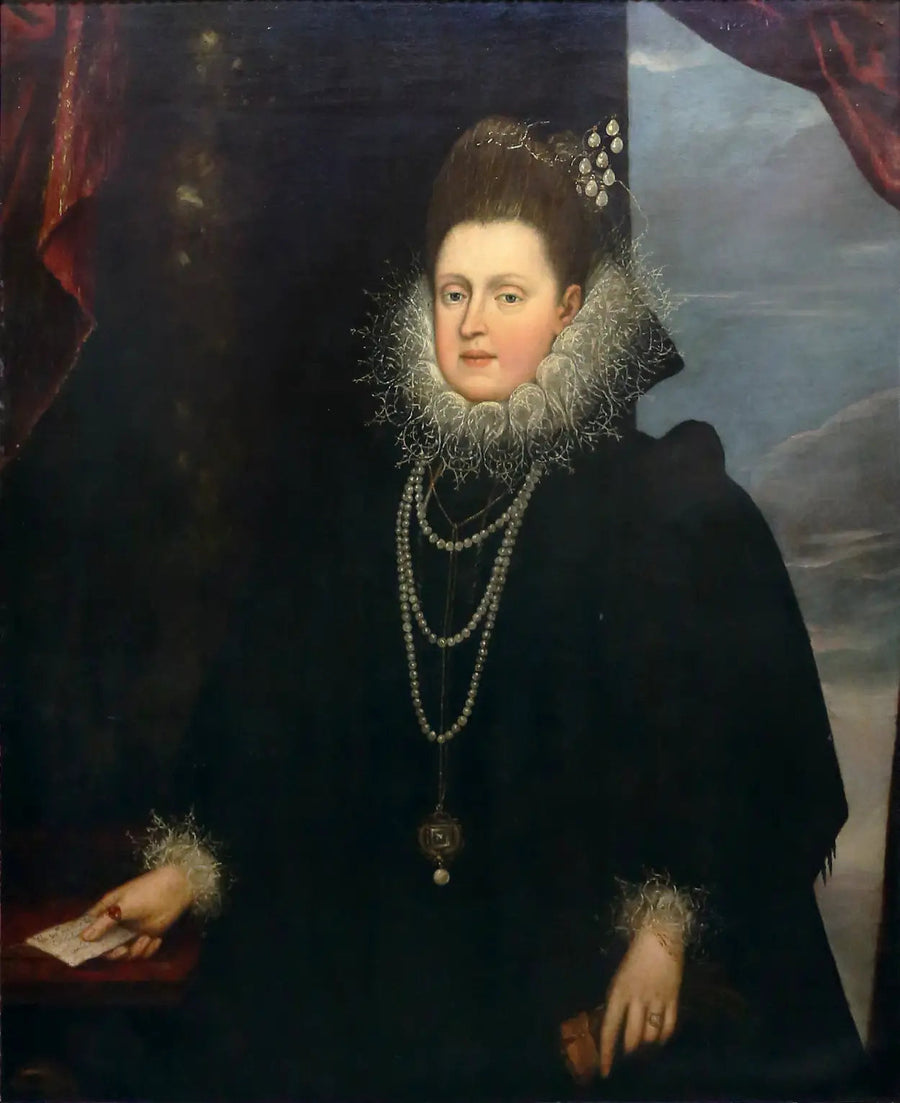 Portræt af Margherita Gonzaga d'Este - Frans Pourbus den Yngre