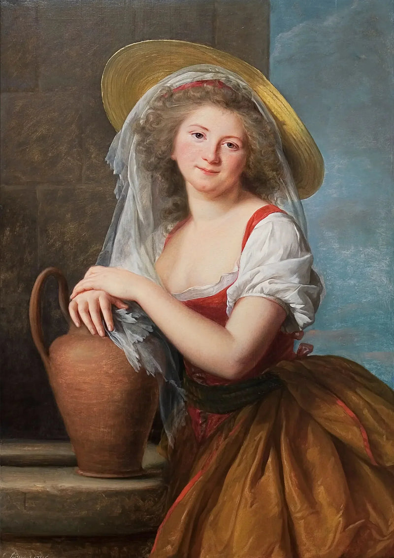 Portræt af Marguerite Baudard de Saint James, marchioness af Puységur, som mælkehandler - Élisabeth Vigeé Le Brun