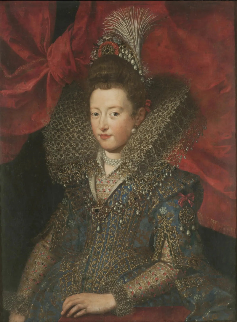 Portræt af Marguerite Gonzague - Frans Pourbus den Yngre