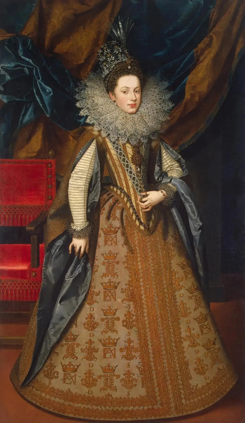 Portræt af Marguerite af Savoyen, hertuginde af Mantova - Frans Pourbus den Yngre