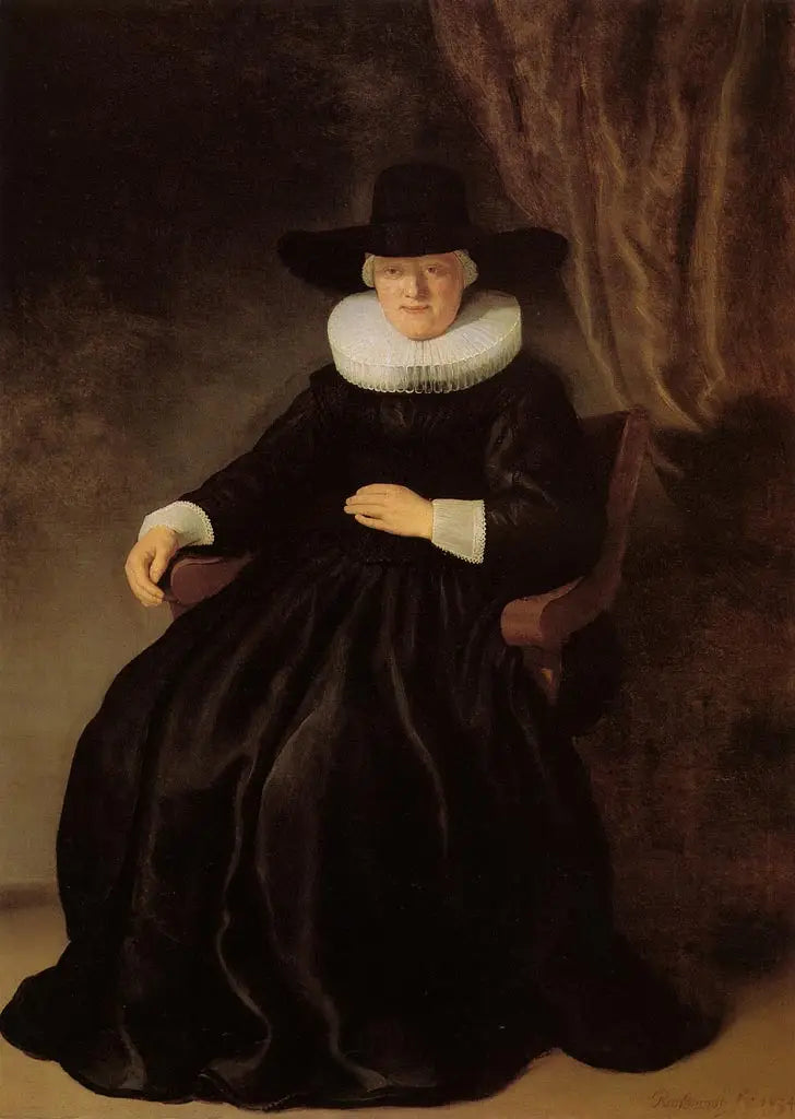 Reproduction du tableau « Portrait de Maria Bockenolle - Rembrandt » par Alpha Reproduction en peinture à l’huile