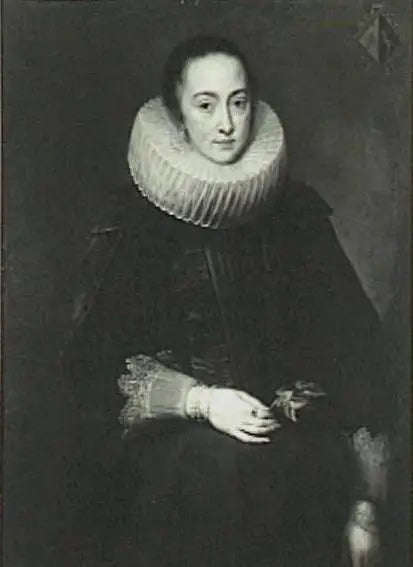 Portrait af Maria Nutius (-), hustru til Jacob de Witte (1591-1631), ca. 1618-1619 - Antoine van Dyck