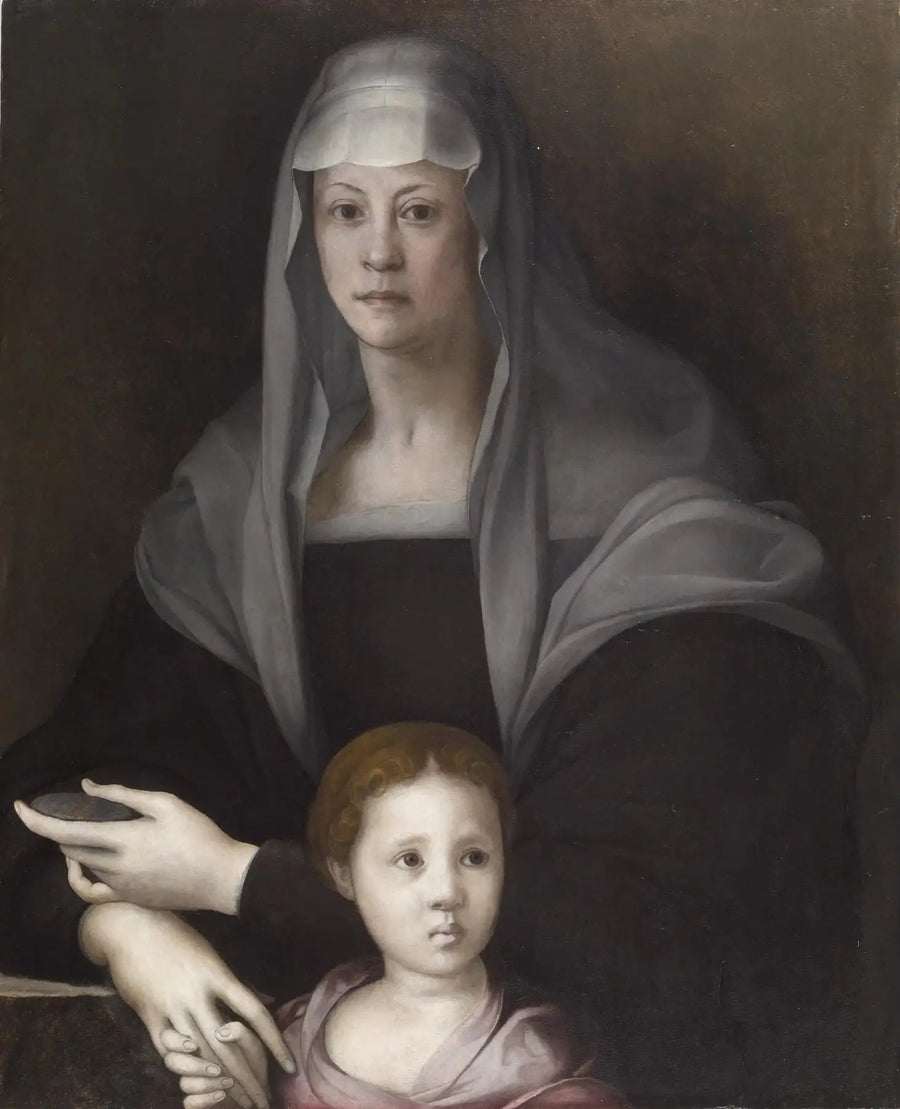Portræt af Maria Salviati de Médicis med Giulia de Médicis - Pontormo