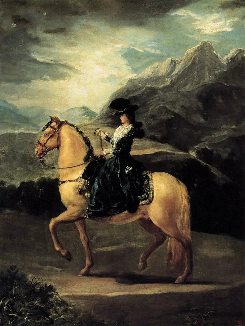 Portræt af María Teresa de Vallabriga til hest - Francisco de Goya