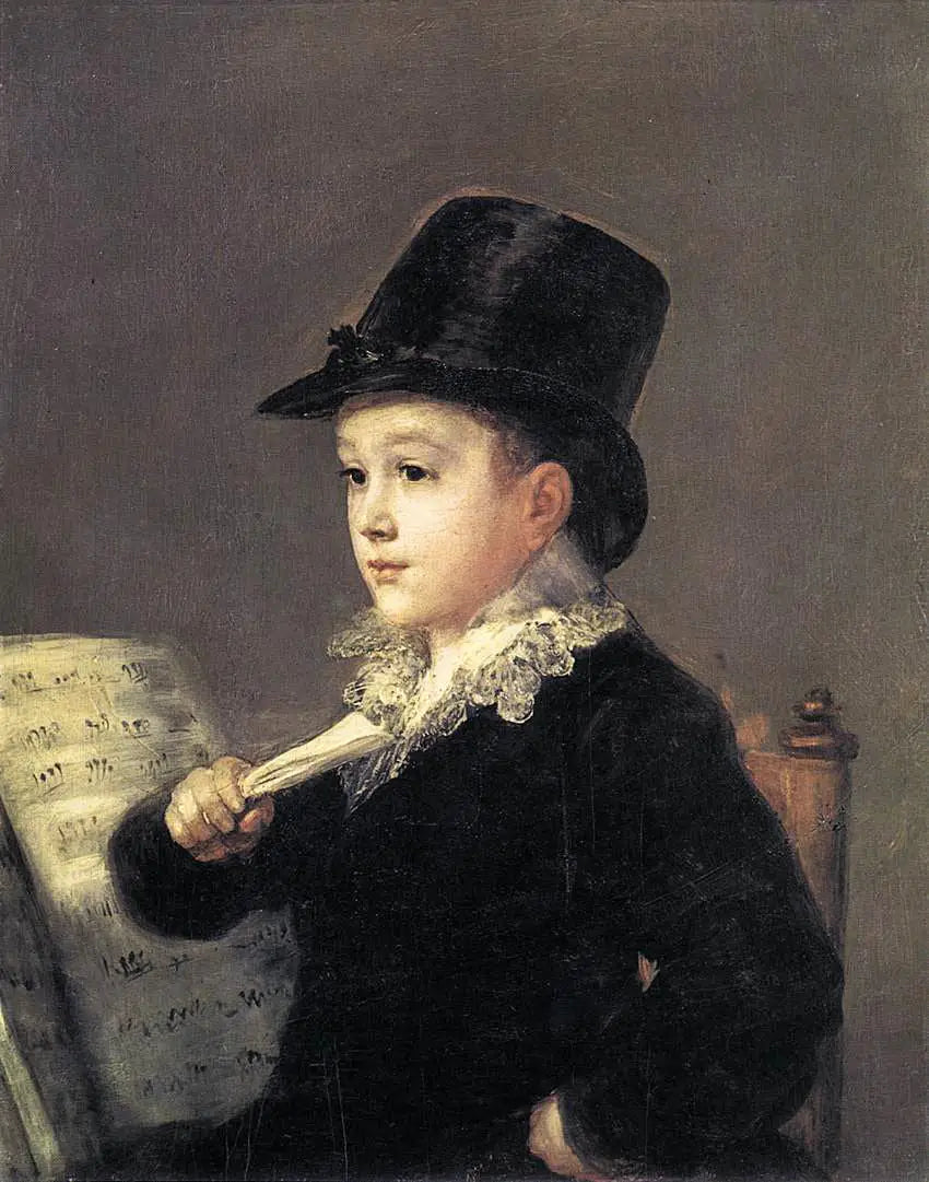 Portræt af Mariano Goya, barnebarn af kunstneren - Francisco de Goya