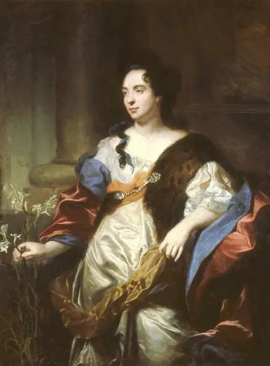 Portræt af Marie Cadenne, hustru til skulptøren Desjardins - Hyacinthe Rigaud
