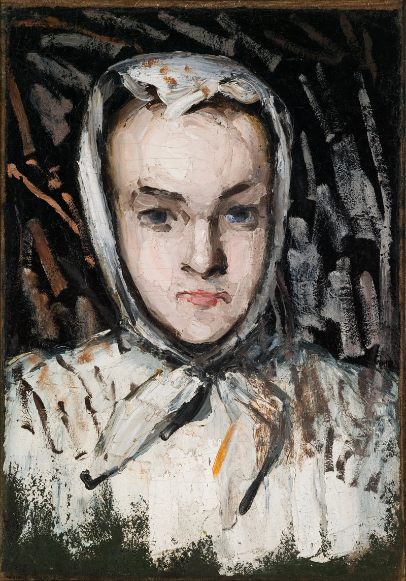 Portræt af Marie Cézanne, kunstnerens søster - Paul Cézanne