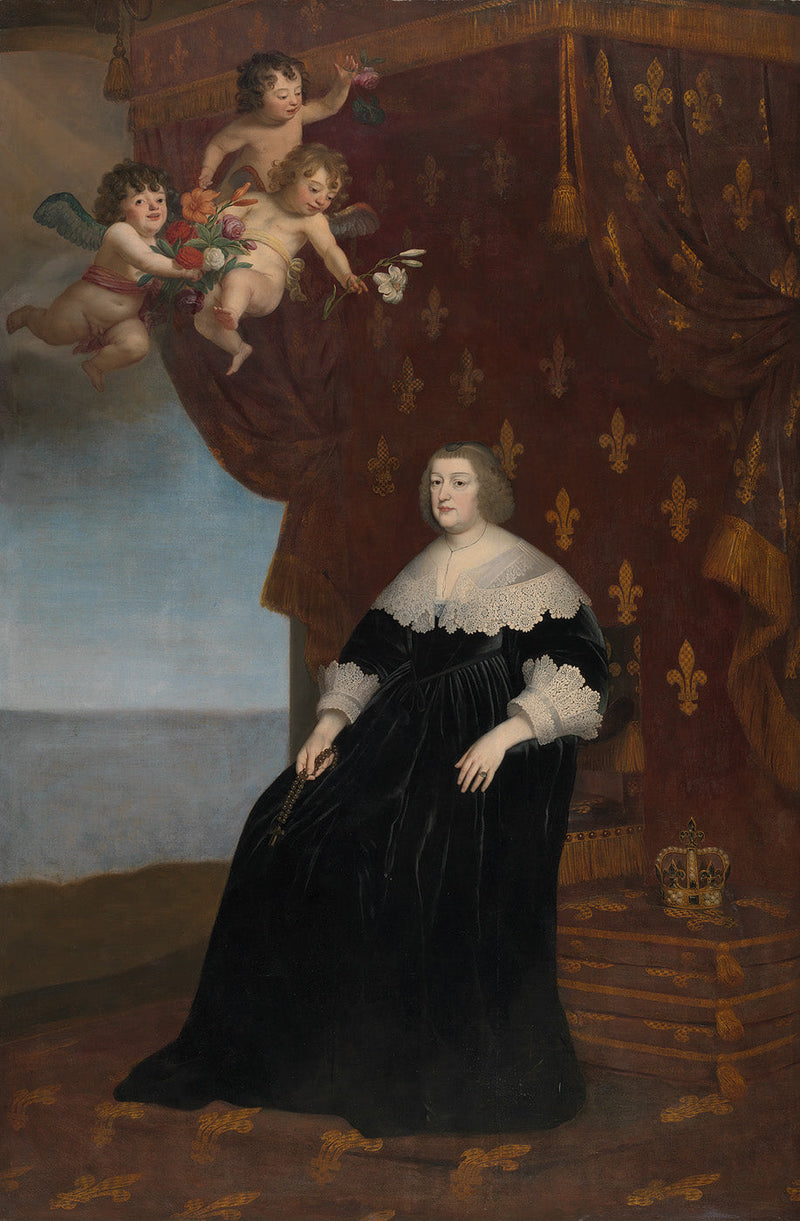 Portræt af Marie de Médicis - Gerrit van Honthorst