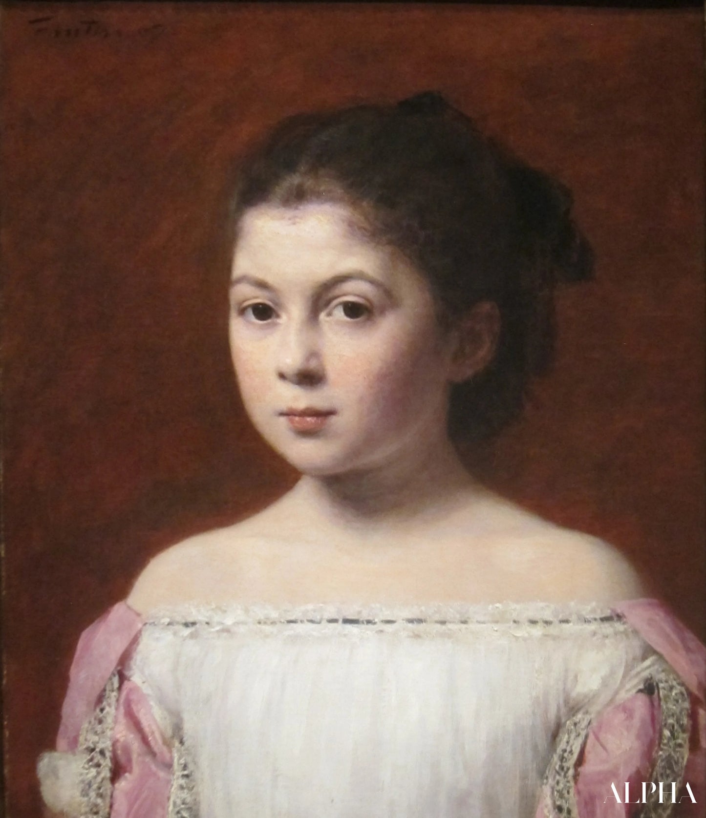'Portræt af Marie-Yolande de Fitz-James, 1867 - Henri Fantin-Latour - Reproduktioner af malerier og højkvalitets malerier'