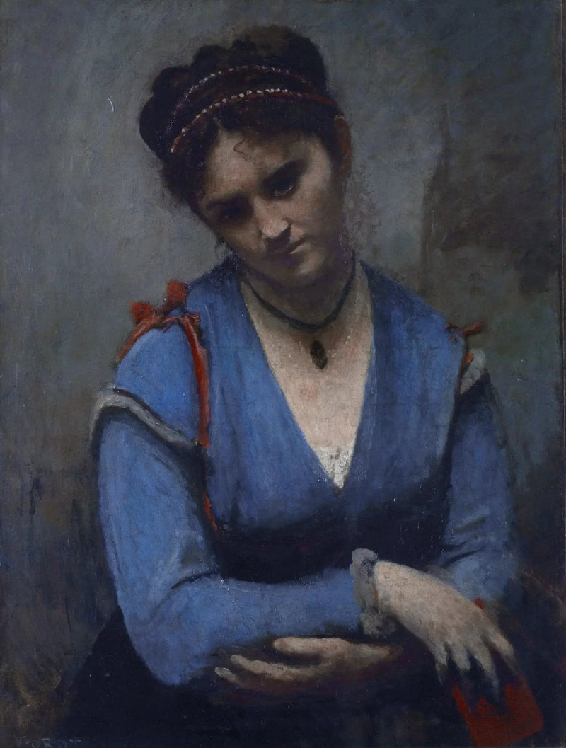 Portræt af Mariette Gambay - Jean-Baptiste Camille Corot