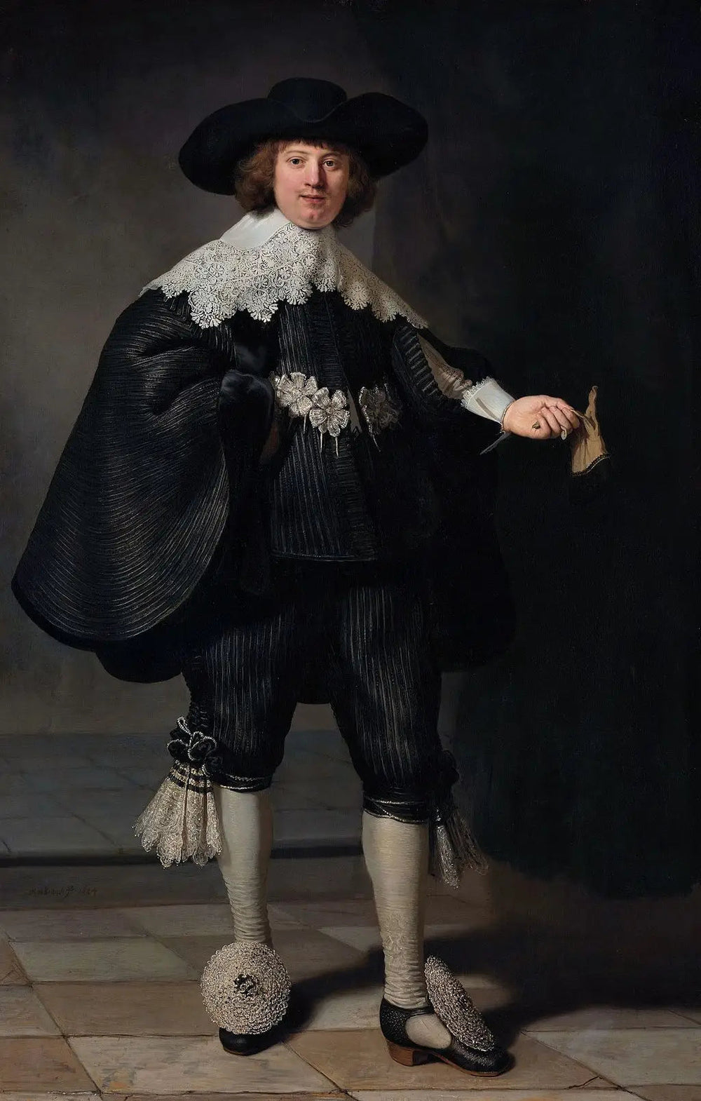 Reproduction du tableau « Portrait de Marten Soolmans - Rembrandt » par Alpha Reproduction en peinture à l’huile