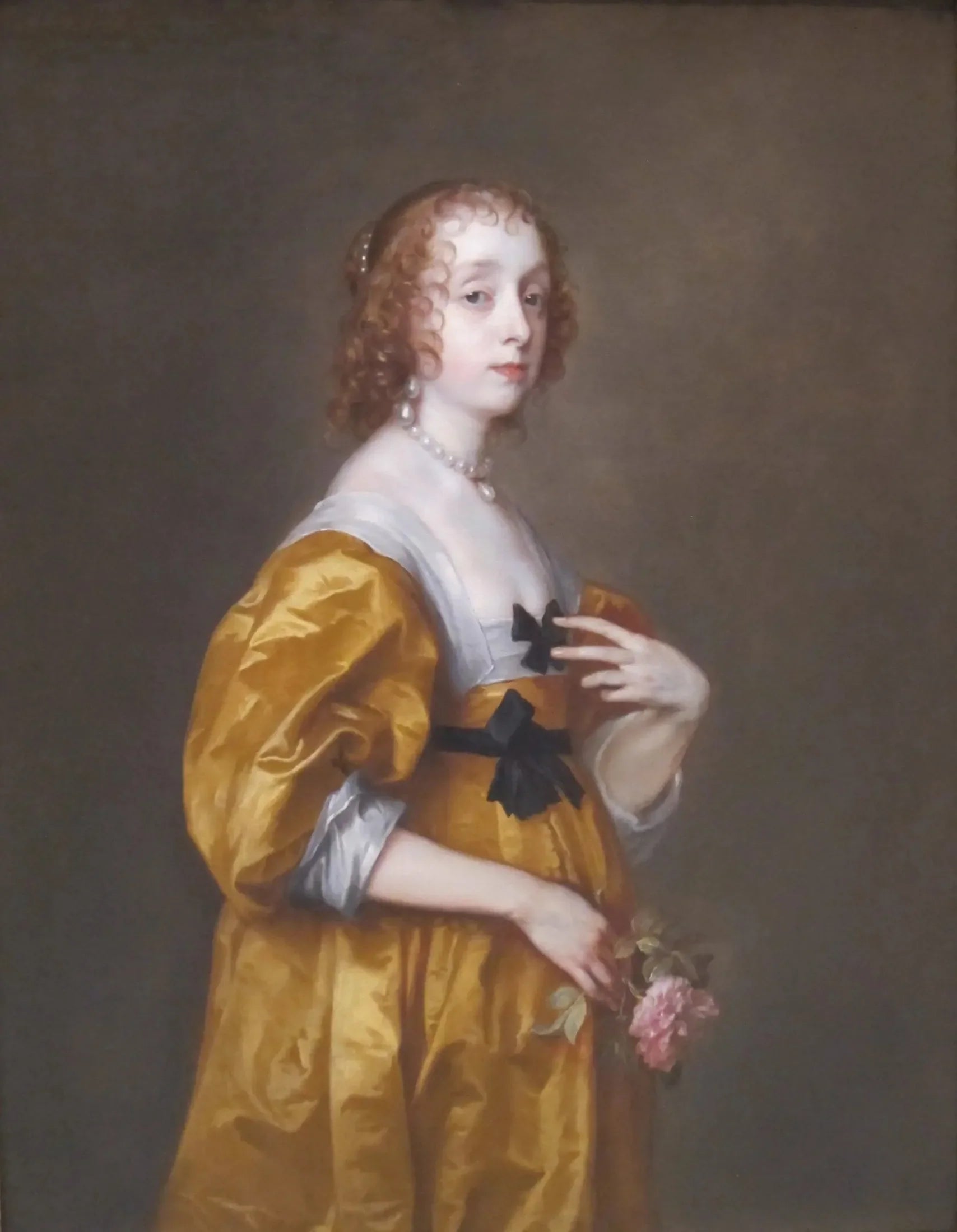 Portrait de Mary Villiers, Lady Herbert de Shurland - Antoine van Dyck image 1 copie peinte à la main à l’huile