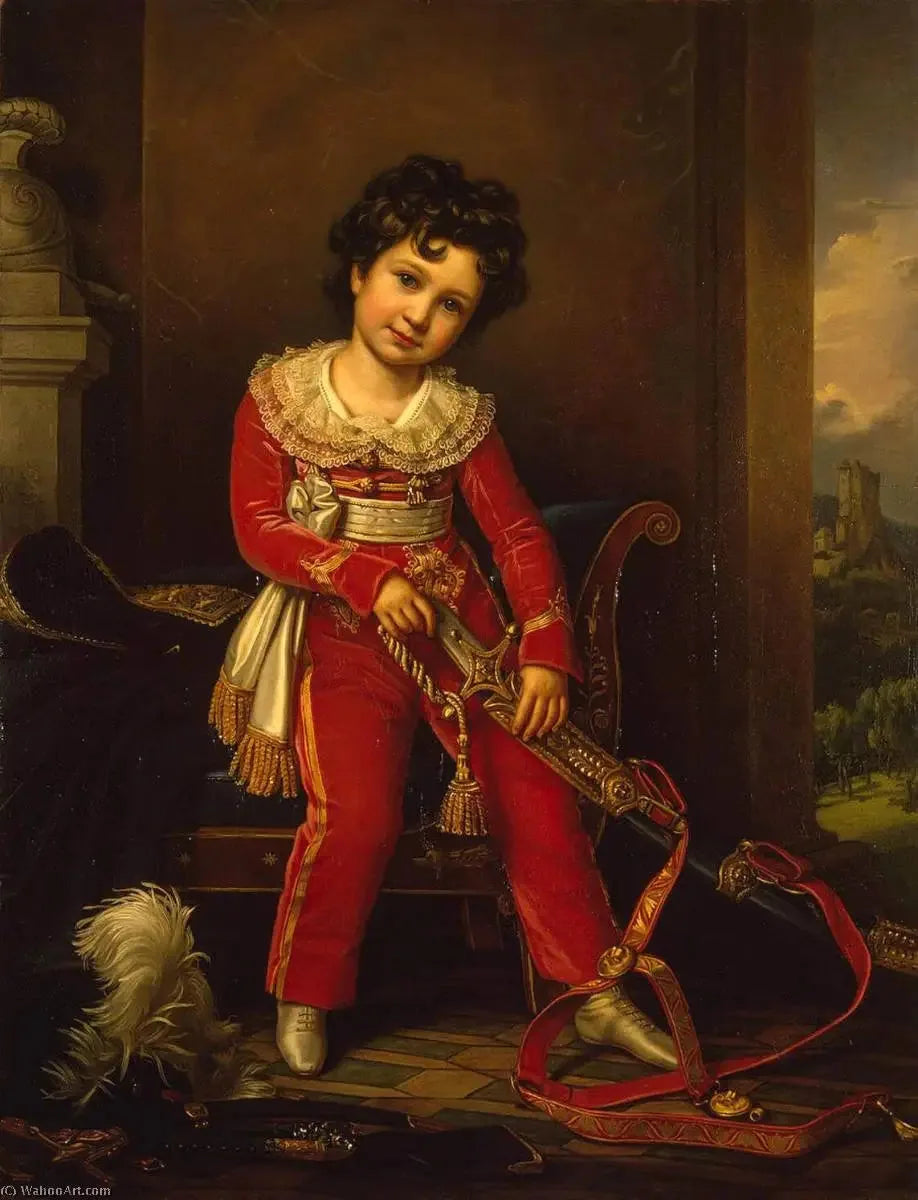 Portrait de Maximilien, duc de Leuchtenberg - Joseph Karl Stieler image 1 copie de tableau peinte à la main