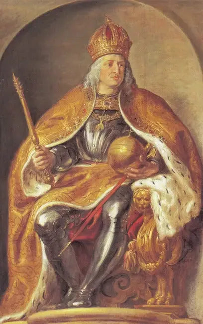 Portrait af Maximilian I, romersk kejser i Det Hellige Romerske Rige (1459-1519) (Pompa Introitus Ferdinandi), 1634-1635 - Peter Paul Rubens