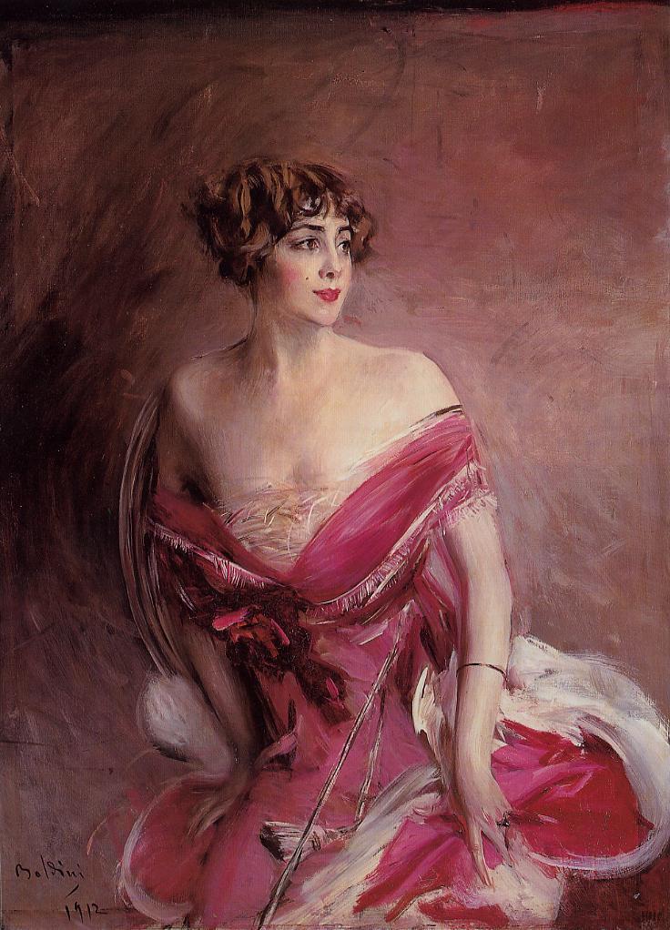 Portræt af Frøken de Gillespie, Biarritz-damen - Giovanni Boldini