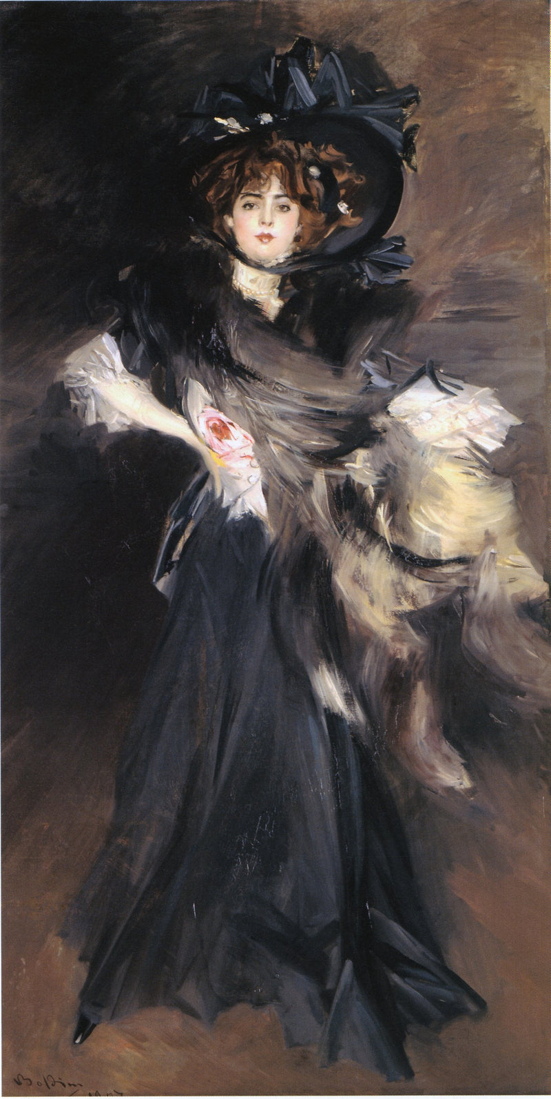 Portræt af Frøken Lantelme - Giovanni Boldini