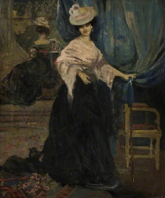 Portræt af fru Amy Halford - Charles Conder