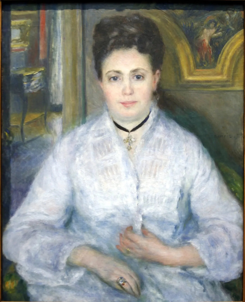 Portræt af fru Chocquet i hvidt - Pierre-Auguste Renoir
