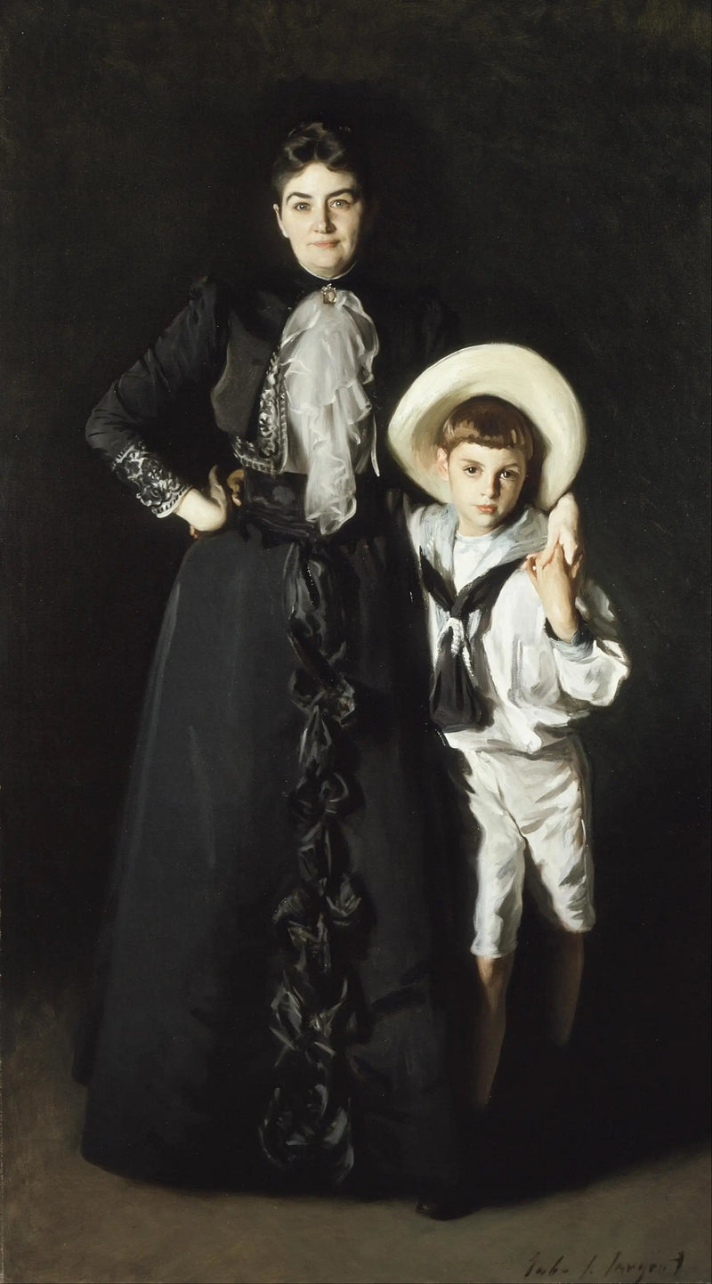 Portræt af fru Edward L. Davis og hendes søn, Livingston Davis - John Singer Sargent