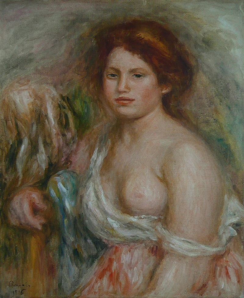 Portræt af model i buste - Pierre-Auguste Renoir