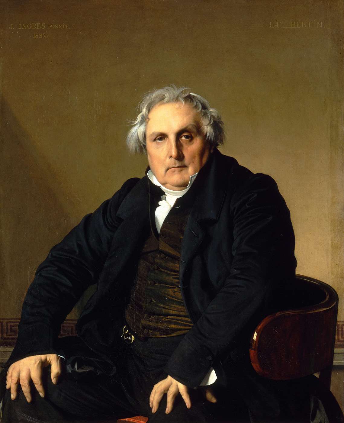 Portrait de Monsieur Bertin - Jean-Auguste-Dominique Ingres - reproduction peinte à l'huile