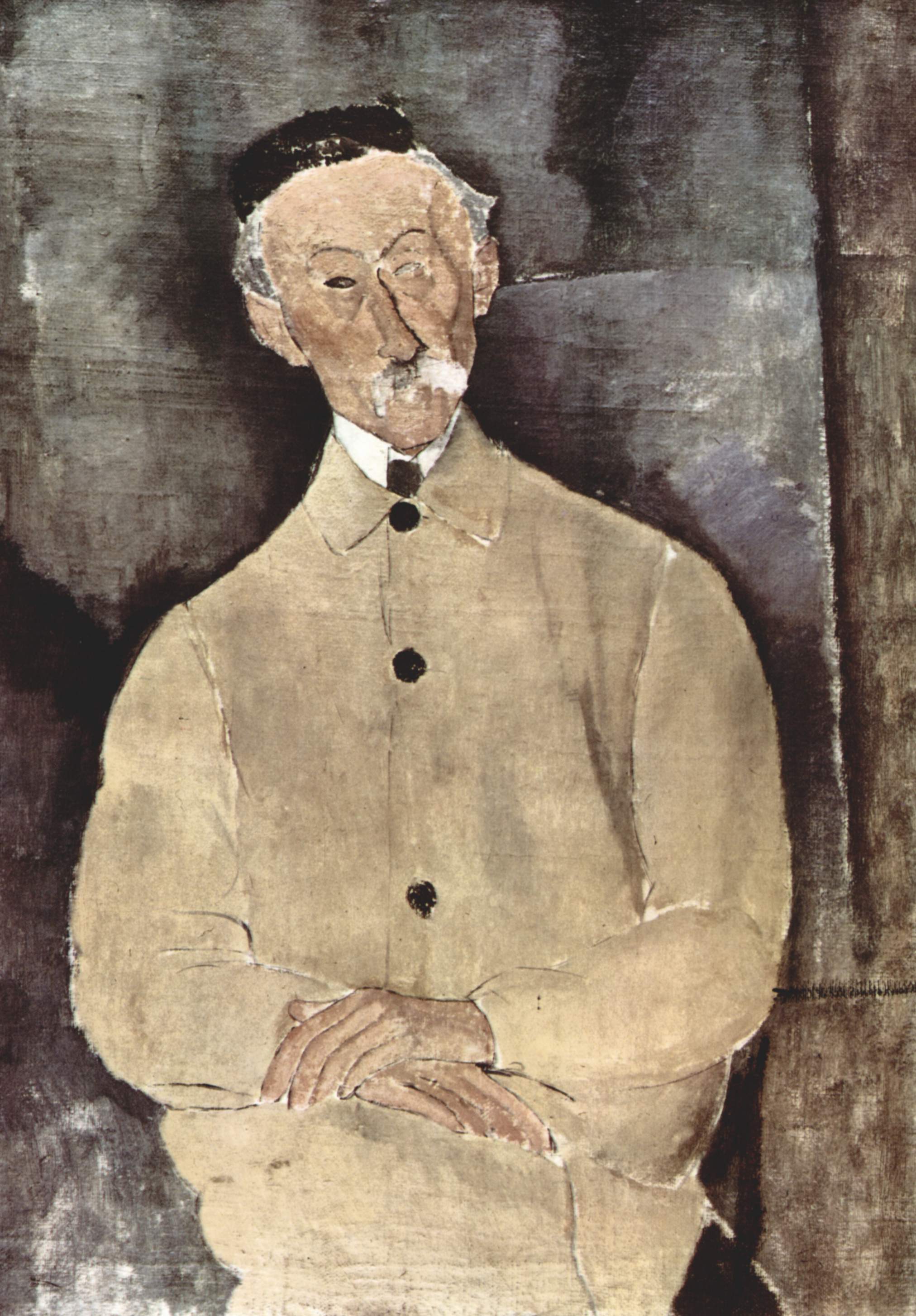 Reproduction du tableau « Portrait de Monsieur Lepoutre - Amedeo Modigliani » par Alpha Reproduction en peinture à l’huile