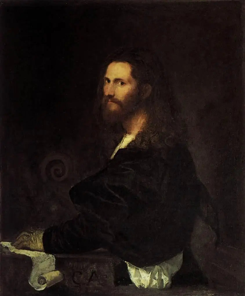 Portrait de musicien - Titian image 1 reproduction artisanale de tableau