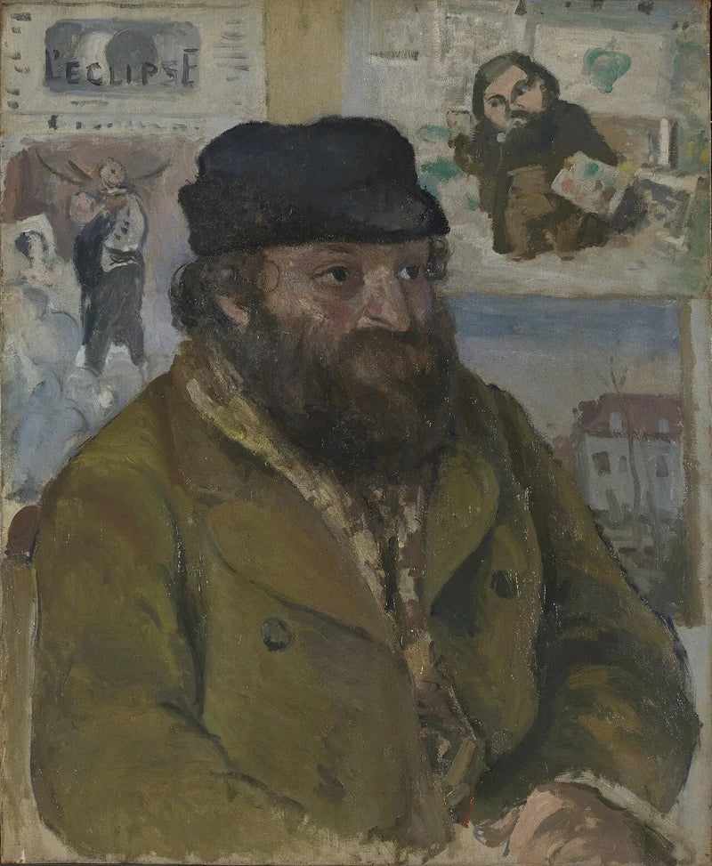 Portræt af Paul Cézanne - Camille Pissarro