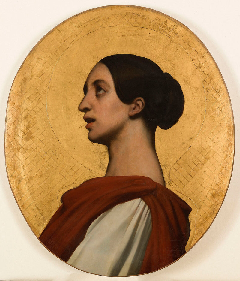 Portræt af Pauline Viardot som Sankt Cecilie - Ary Scheffer