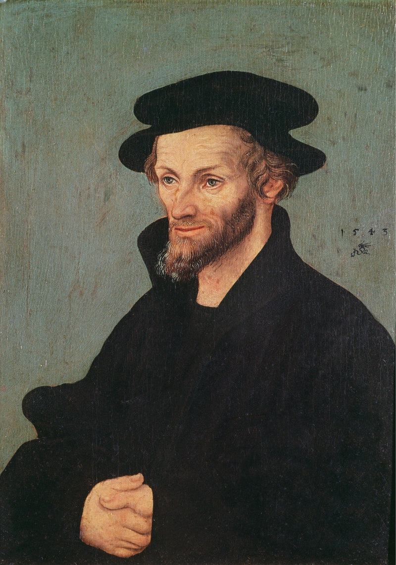 Portræt af Philipp Melanchton - Lucas Cranach den Ældre