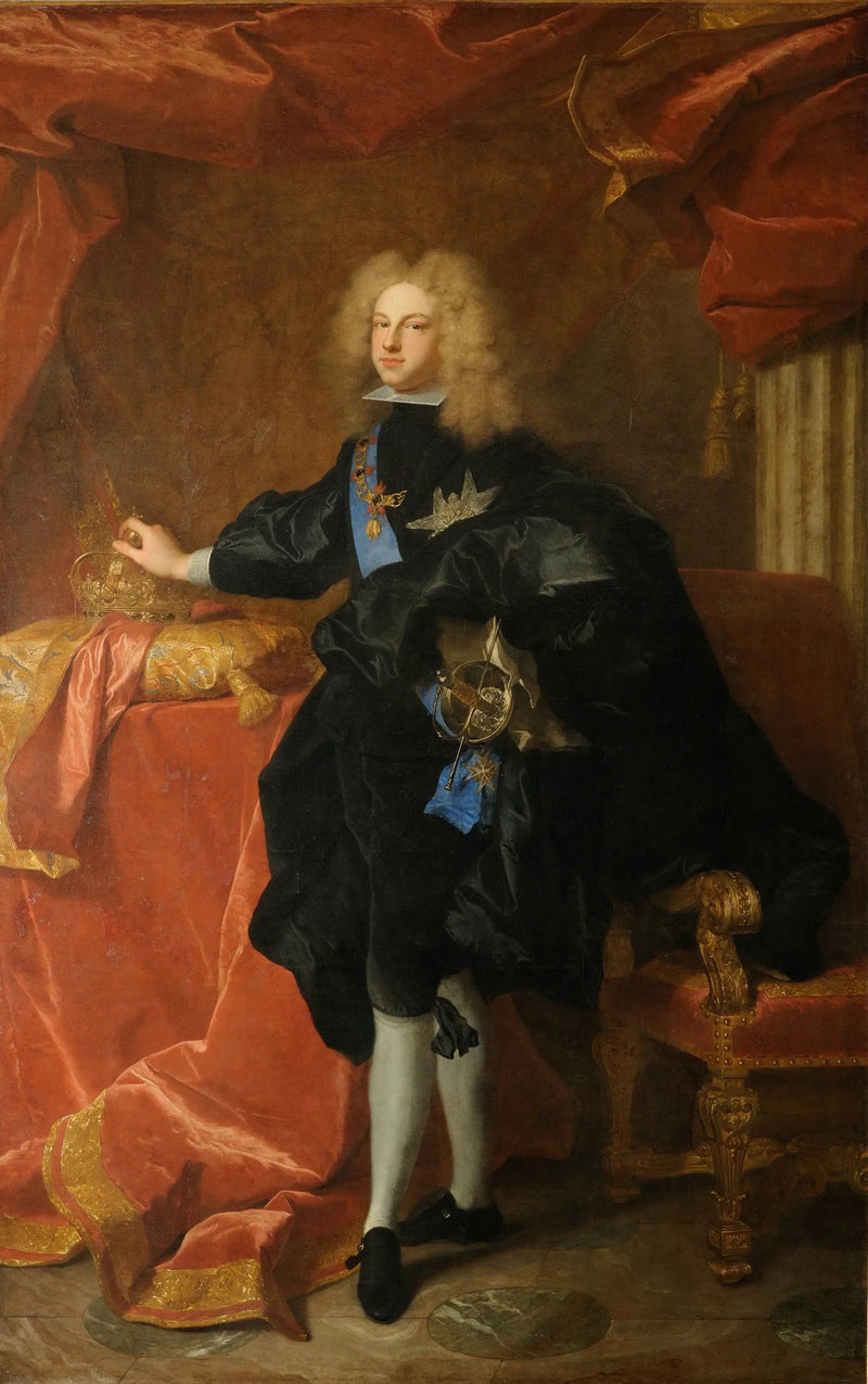 Portræt af Filip V, kongen af Spanien - Hyacinthe Rigaud