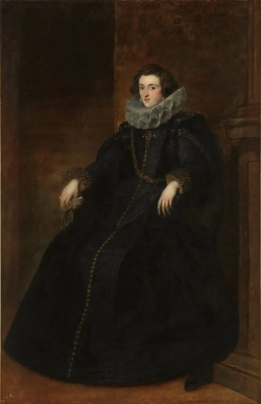 Portræt af Policena Spinola, marchioness af Leganés - Antoine van Dyck