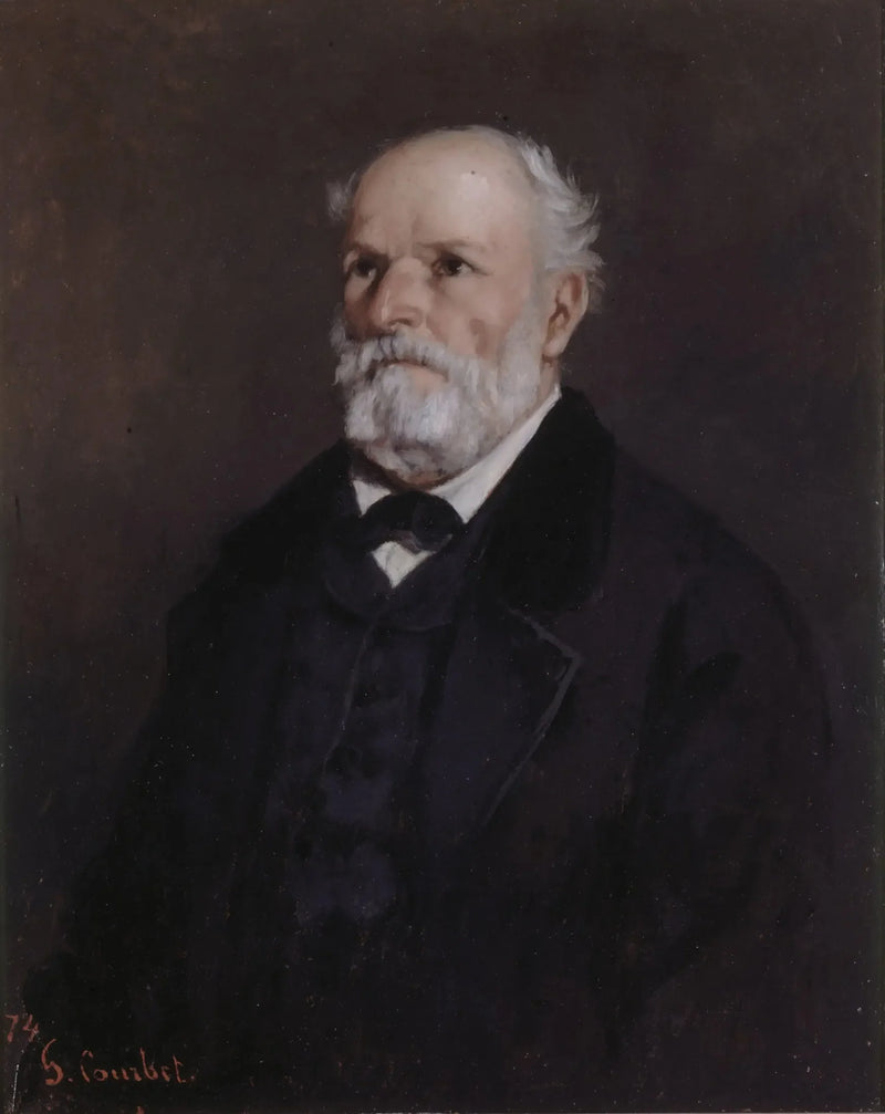 Portræt af Régis Courbet, kunstnerens far - Gustave Courbet