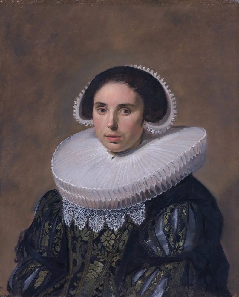 Portrait af Sara Wolphaerts van Diemen - Frans Hals